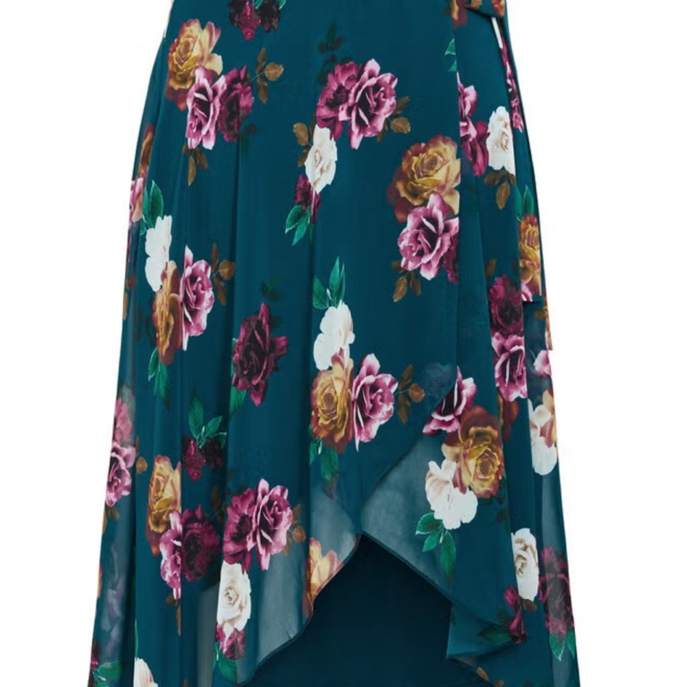 NWT City Chic Floral Teal Skirt Size 16